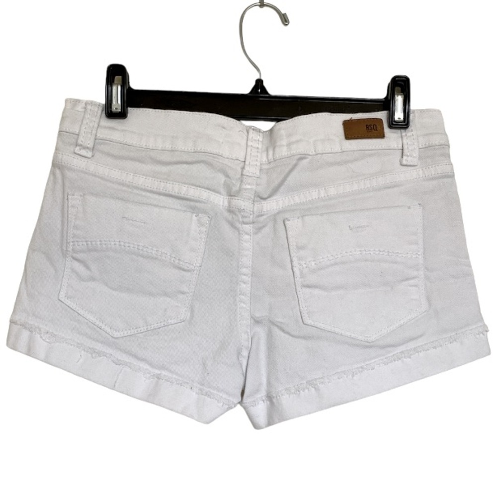 RSQ White Malibu Short Shorts Size 7 Casual Neutral Classic - Picture 4 of 5